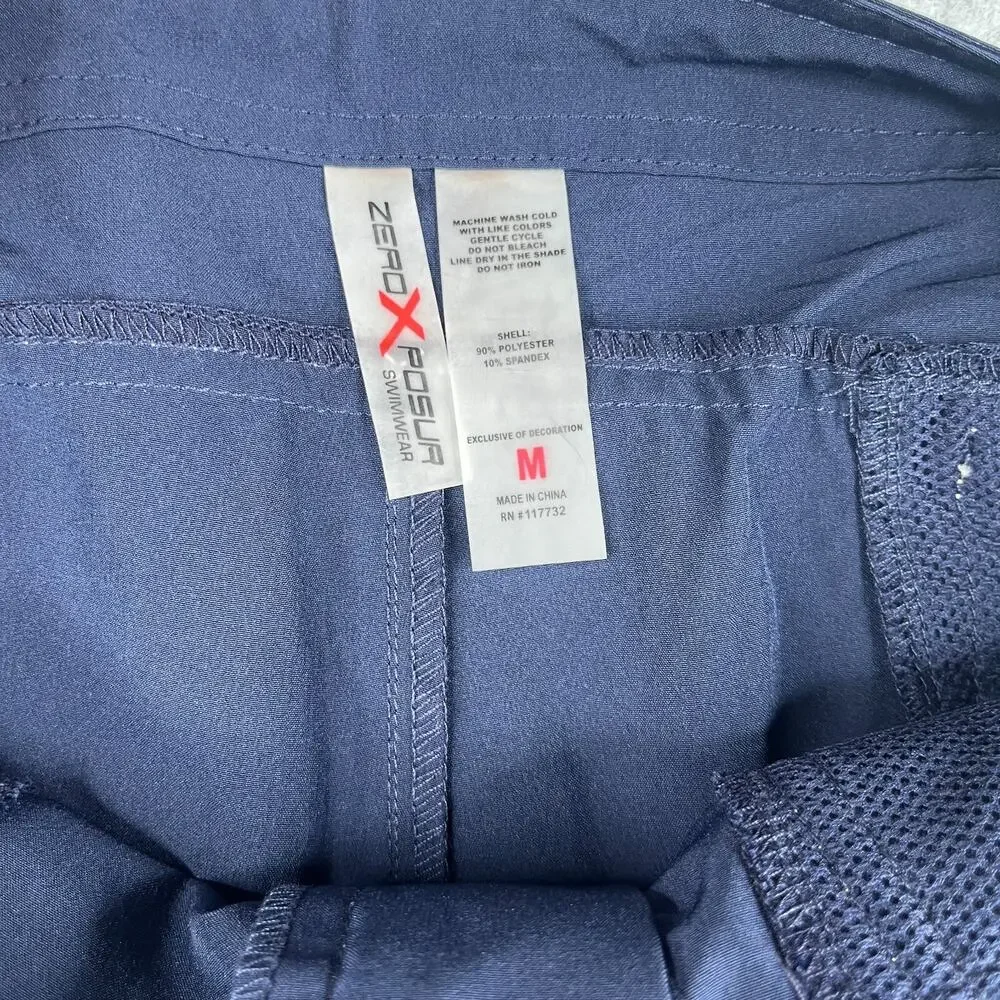 ZeroXposur Swim Trunks Mens Medium Navy Blue Board Shorts Bathing Suit
